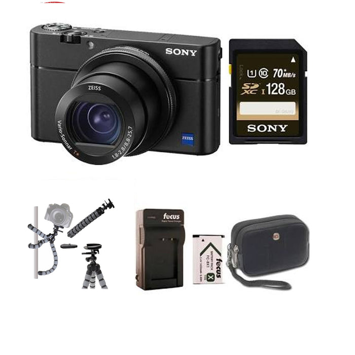 Sony DSC-RX100M5 Cyber-shot Digital Camera w/ 128GB Memordy Card Bundle