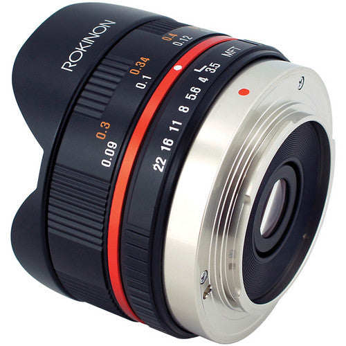 Rokinon 7.5mm f/3.5 Ultra Wide-Angle Fisheye Lens for Micro 4/3 (Black)