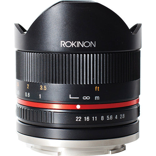 Rokinon 8mm f/2.8 UMC Fisheye II Lens for Fujifilm X Mount (Black)