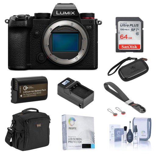 Panasonic Lumix DC-S5 Mirrorless Digital Camera (Body Only) With 64 GB &amp; Extra Battery