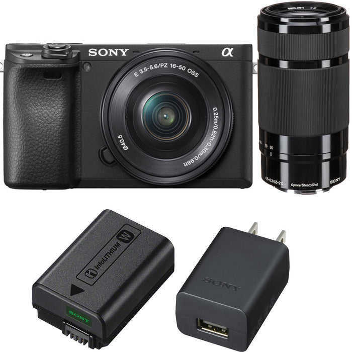 Sony Alpha a6400 Mirrorless Digital Camera with 16-50mm and 55-210mm Lenses