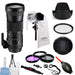 Sigma 150-600mm f/5-6.3 DG OS HSM Contemporary Lens for Canon EF with Filter Kit | Cleaning Kit &amp; Rain Cover Bundle
