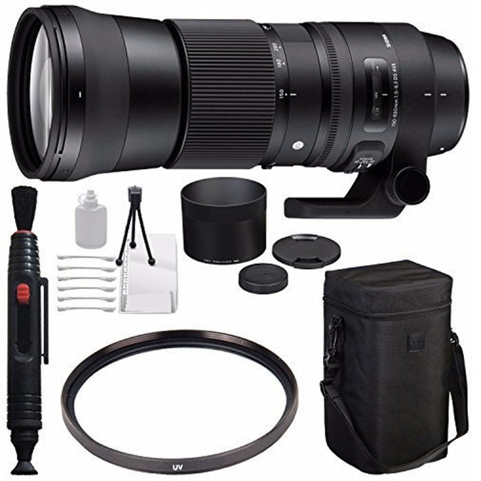 Sigma 150-600mm f/5-6.3 DG OS HSM Contemporary Lens for Nikon F | 95mm UV Filter | Deluxe Cleaning Kit | Lens Cleaning Pen Bundle