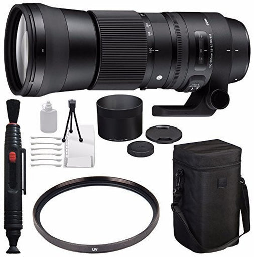 Sigma 150-600mm f/5-6.3 DG OS HSM Contemporary Lens for Canon | 95mm UV Filter | Deluxe Cleaning Kit | Lens Cleaning Pen Bundle