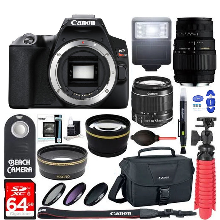 Canon EOS Rebel SL3/250D DSLR Camera with 18-55mm Lens & 70-300mm Lens| Accessory Kit