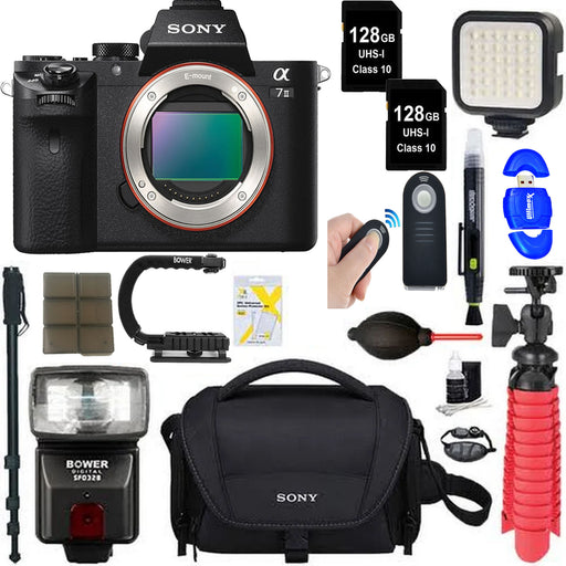Sony Alpha a7 II Mirrorless Digital Camera (Body Only)w/ 256GB Memory &amp; Flash Accessory Bundle