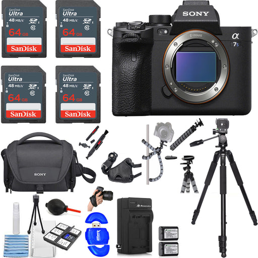 Sony Alpha a7S III Mirrorless Digital Camera with Four 64GB SD Cards Bundle