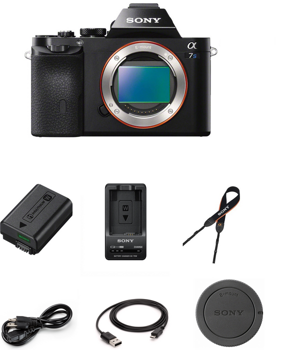 Sony Alpha a7S Mirrorless Digital Camera w/ Metabones Canon EF Lens to Sony NEX Camera Lens Mount Adapter Mark IV + Professional Custom Bundle