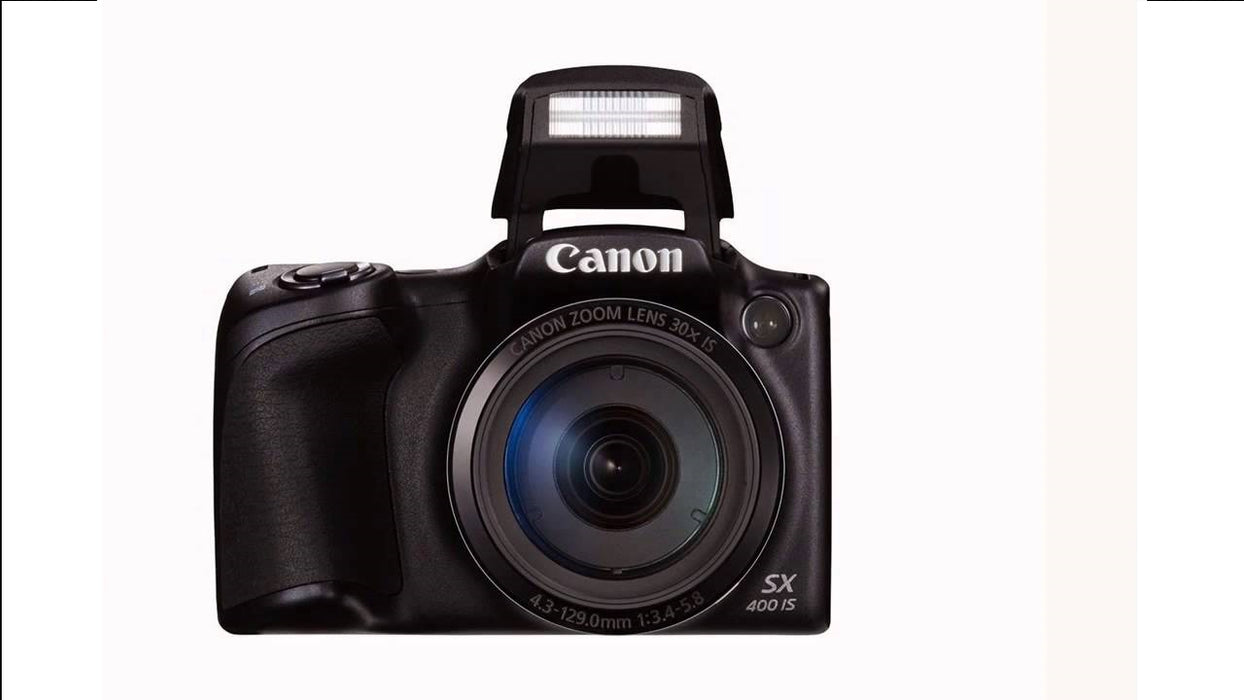 Canon PowerShot SX400 Digital Camera with 30x Optical Zoom (Black)