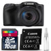 Canon PowerShot SX420 IS Digital Camera (Black) with Sandisk 16GB Starter Package