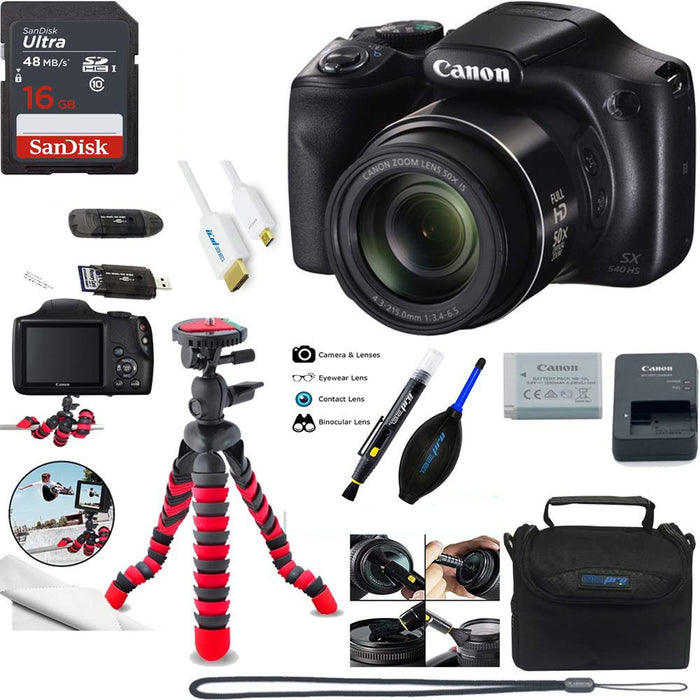 dramatisch schedel Ziek persoon Canon PowerShot SX540 HS Digital Camera with Essential Accessories Bundle |  NJ Accessory/Buy Direct & Save