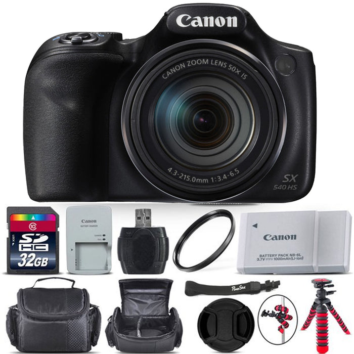 Canon PowerShot SX540 HS Digital Camera with Sandisk 32GB Starter Package