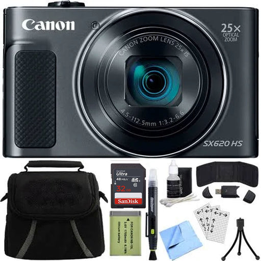 Canon PowerShot SX620/SX740 HS 20.2MP Digital Camera Black w/ 32GB