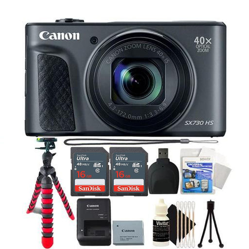 Canon PowerShot SX730 HS Digital Camera (Black) with Accessory Kit