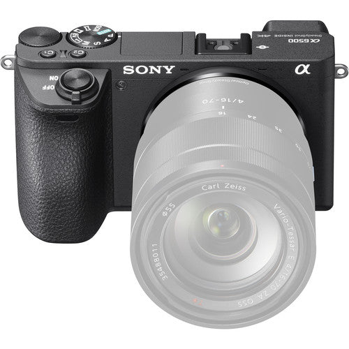 Sony Alpha a6500 4K Wi-Fi Digital Camera Body with 16-70mm f/4.0 Lens + 64GB Card + Case + Flash + Battery &amp; Charger + Tripod + Kit