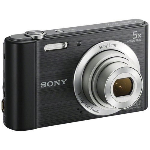 Sony Cyber-shot DSC-W800 Digital Camera (Black) with Sandisk 128GB Essential Package