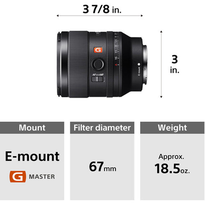 Sony FE 35mm f/1.4 GM Lens Deluxe Accessory Bundle