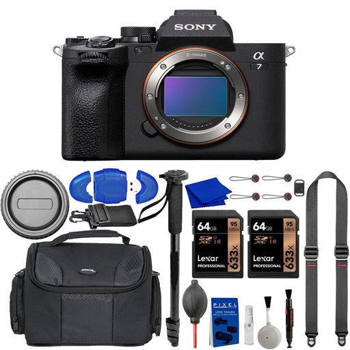 Sony a7 IV Mirrorless Camera Lexar Kit With 72 Inch Monopod Includes