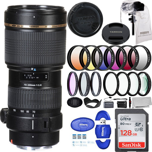 Tamron 70-200mm f/2.8 Di LD (IF) Macro AF Lens for Nikon AF with Additional Essential Accessories