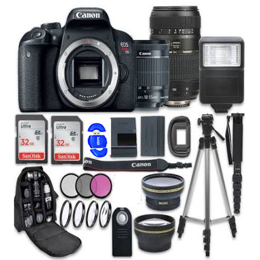 Canon EOS Rebel T7i/800D DSLR Camera with 18-55mm &amp; 70-300mm Lens Accessory Kit