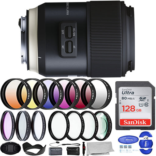 Tamron SP 85mm f/1.8 Di VC USD Lens for Canon EF with 67mm Filters Kit Essential Bundle