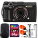 Olympus Tough TG-6 Digital Camera (Black) with 64GB Memory Card | Strap &amp; Case