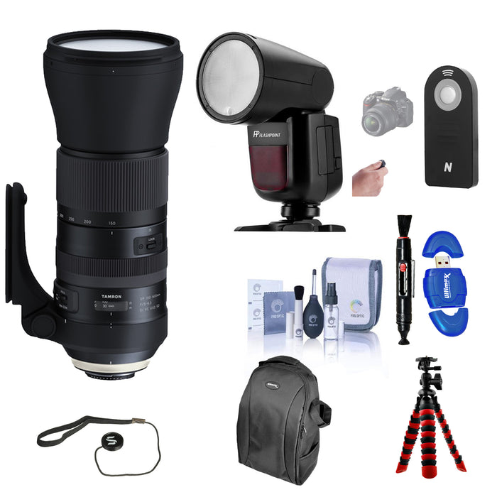Tamron SP 150-600mm f/5-6.3 Di VC USD G2 for Canon EF With Flash and Backpack