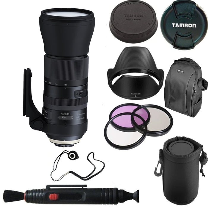 Tamron SP 150-600mm f/5-6.3 Di VC USD G2 for Canon EF With Backpack &amp; Pouch