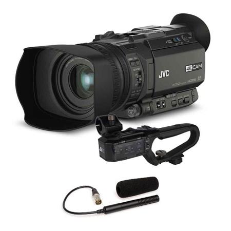 JVC GY-HM170 4KCAM Pro Camcorder 12x Zoom Lens W/JVC Replacement Microphone Unit