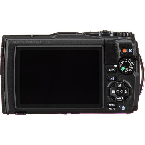 Olympus Tough TG-6 Digital Camera (BLACK) with Tripod | Case - 64GB Kit Bundle