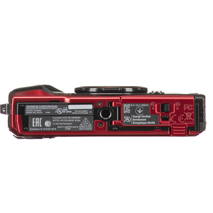 Olympus Tough TG-6 Digital Camera (Red) - With Premium Accessory LED Light Bundle