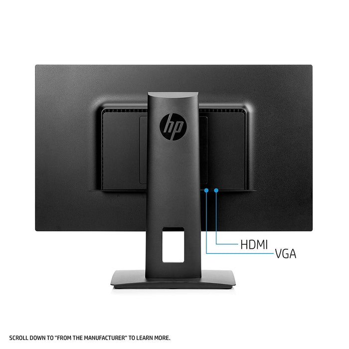 HP 23.8-inch FHD IPS Monitor with Tilt/Height Adjustment and Built-in Speakers (VH240a, Black)