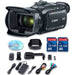 Canon XA30 HD Professional Camcorder + Wideangle Lens + Telephoto Lens + Lens Hood + 2 PC 32 GB Memory Cards + Tripod + LED Light + Backpack Case