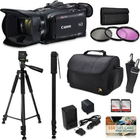 Canon XA35 HD Professional Video Camcorder 128GB Tripod Monopod Bag+ Battery BUNDLE