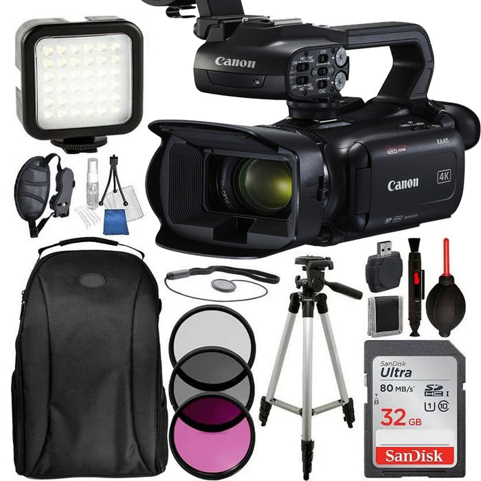 Canon XA45 Professional UHD 4K Camcorder with 32GB Accessory Bundle