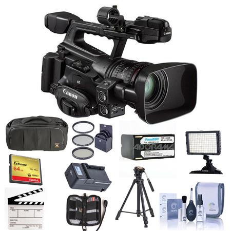 Canon XF300 HD Professional Camcorder with Sandisk 64GB CF MC Essential Bundle