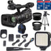 Canon XF300 HD Professional Camcorder + Wideangle Lens + Telephoto Lens + Lens Hood + 2 PC 32 GB Memory Cards + Tripod + LED Light + Backpack Case