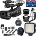 Canon XF300 HD Professional Camcorder + Wideangle Lens + Telephoto Lens + Lens Hood + 2 PC 64 GB Memory Cards + Tripod + LED Light + 3 PC Filter Kit