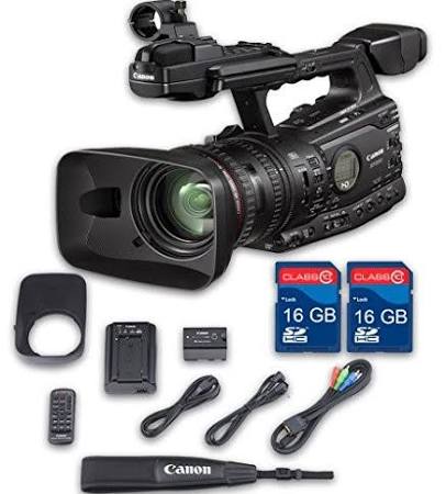 Canon XF300 HD Professional Camcorder + 2 PC 16 GB Memory Cards + All Manufacturer Accessories
