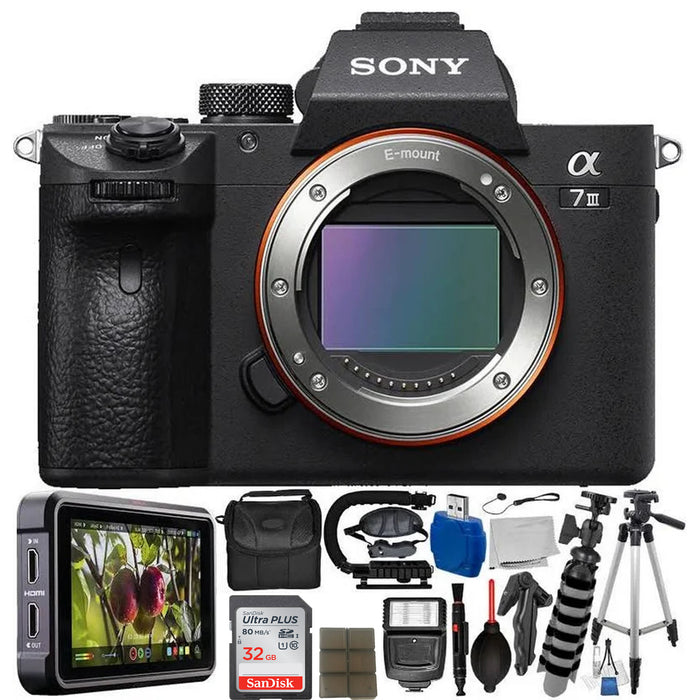 Sony Alpha a7 III Mirrorless Digital Camera (Body Only) w/ Atomos Ninja V5 Accessory Bundle