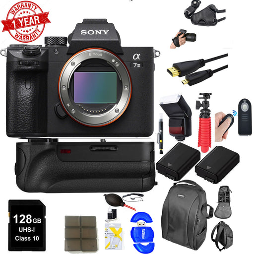 Sony Alpha a7 III Mirrorless Digital Camera (Body Only) USA w/ Battery Grip Deluxe Bundle