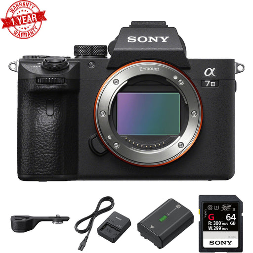 Sony Alpha a7 III Mirrorless Digital Camera USA with Grip Extension and Accessories Kit
