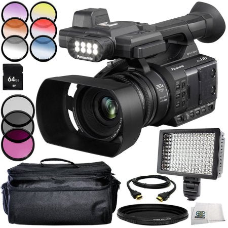 Panasonic AG-AC30 Bundle- Includes 3 Piece Filter Kit (UV CPL FLD) |6pc Graduated Filter Kit |64GB SD Memory Card |ND Filter