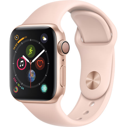 Apple Watch Series 4 (GPS Only, 40mm, Gold Aluminum, Pink Sand Sport Band)