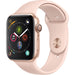 Apple Watch Series 4 (GPS Only, 44mm, Gold Aluminum, Pink Sand Sport Band)