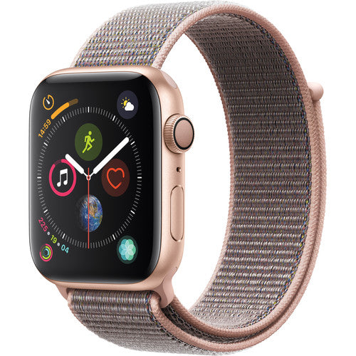 Apple Watch Series 4 (GPS Only, 44mm, Gold Aluminum, Pink Sand Sport Loop)