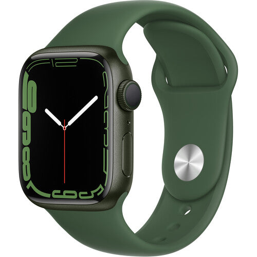 Apple Watch Series 7 (GPS) 41mm Green Aluminum Case with Clover Sport Band - Green