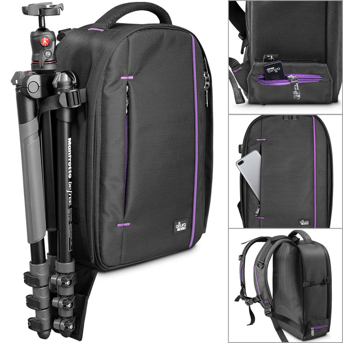 Altura Photo DSLR Camera and Mirrorless Backpack Bag by Altura Photo for Camera and Lens (The Light Traveler Series)