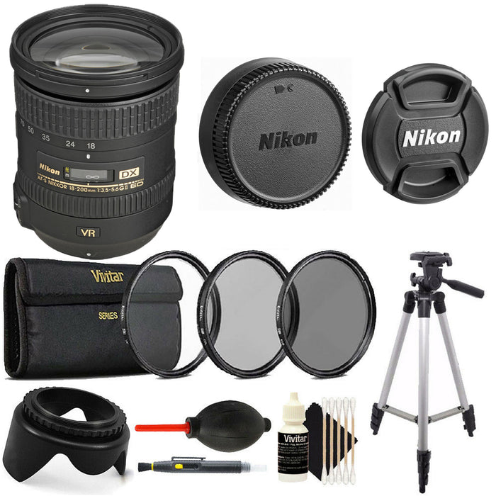 Nikon AF-S DX NIKKOR 18-200mm f/3.5-5.6G ED VR II Lens Tripod
