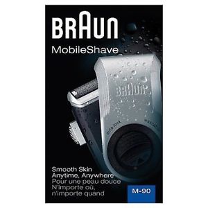Braun Travel Cordless Mens Electric Shaver Silver Series M90 Razor M-90